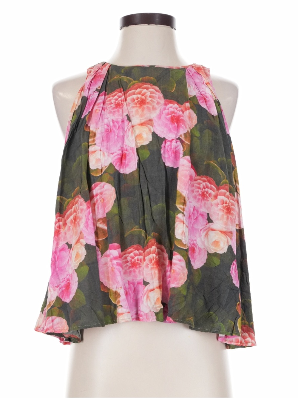 The Odells Anthropologie Camellia Floral Print Sleeveless Swing Top Boho Size XS